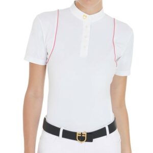 Polo Equestro Donna da Concorso con Inserti Mesh