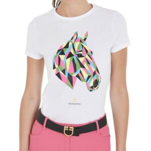 T-Shirt Donna Equestro con Testa di Cavallo