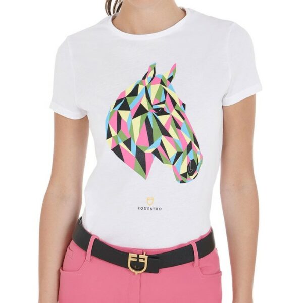 T-Shirt Donna Equestro con Testa di Cavallo