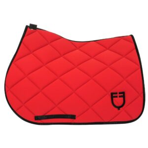 Sottosella Inglese Equestro Modello GP con Logo per Pony Rosso Nero