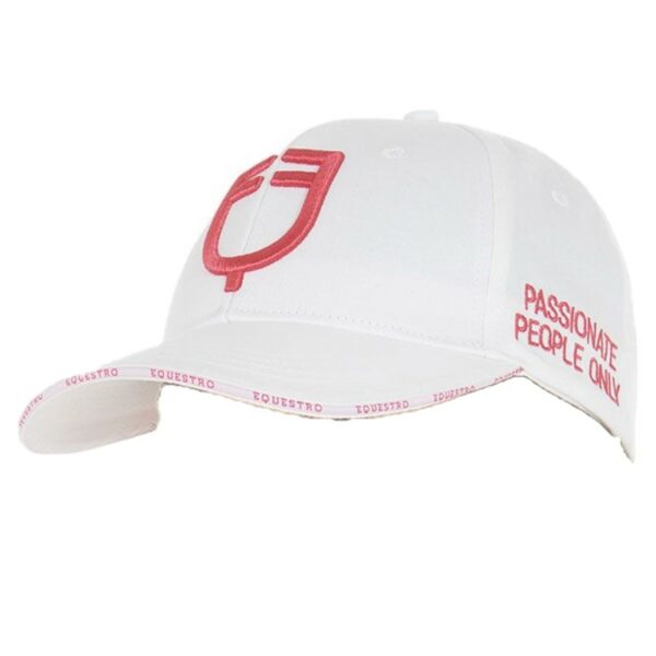 Cappello Equestro Unisex modello Baseball Bianco Fucsia