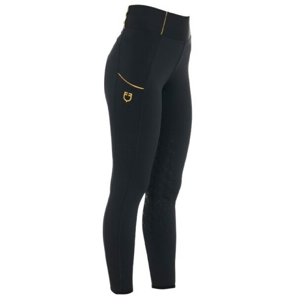 Leggins Equestro Donna Slim Fit a Vita Alta Full Grip Nero