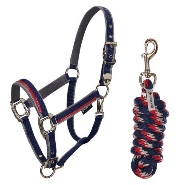 Cavezza Equestro con Lunghina Modello Red Drim Blu Navy