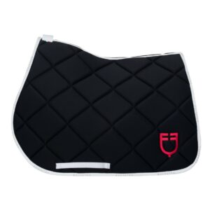 Sottosella Inglese Equestro in Tessuto Tecnico con Logo Multicolore Nero Bianco Rosso