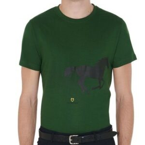 T-Shirt Equestro Uomo con Cavallo da Corsa