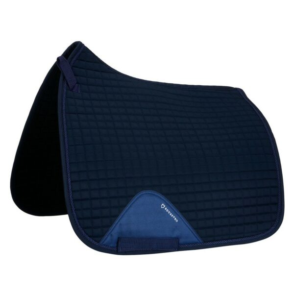 Sottosella Equestro da Dressage Sagomato in Cotone Blu Navy