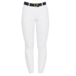 Pantalone Donna Equestro Modello Zenda con Grip Bianco