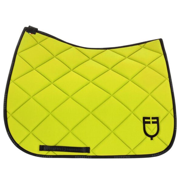 Sottosella Dressage Equestro con Logo Lime e Nero